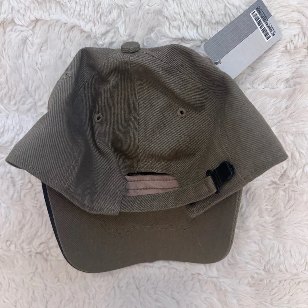 Vintage Wrangler Tan & Black Logo Ball Cap | Y2K 90s–2000s Made in Indonesia NWT